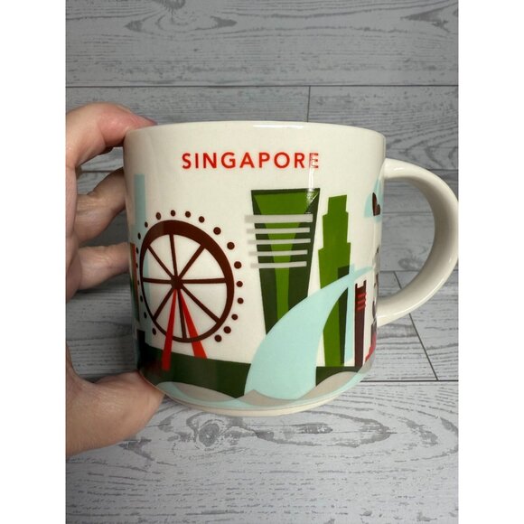 Starbucks 2018 Singapore Coffee Cup Mug 14oz You Are Here Collection - Picture 2 of 7